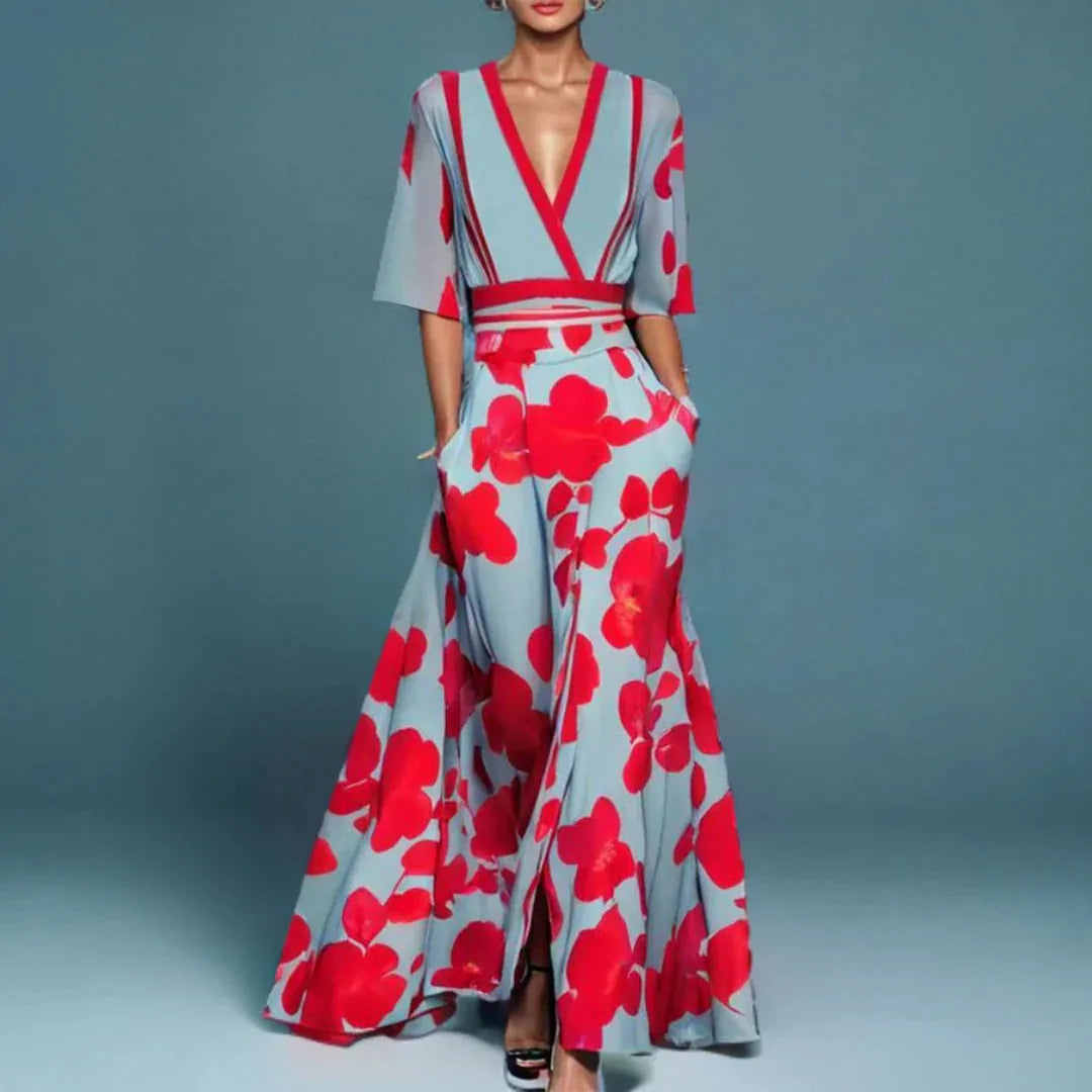 Juliette Women's Floral Wrap Maxi Dress