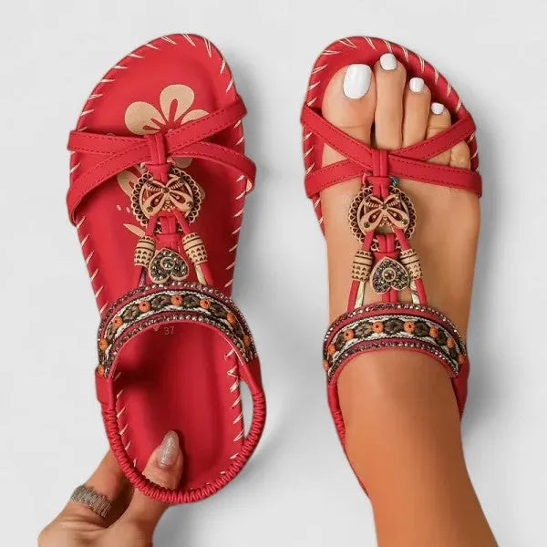 Kelda Women's Open Toe Beaded Sandals
