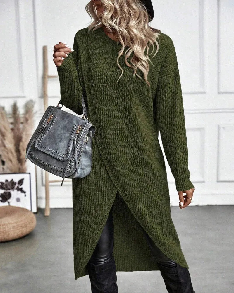 Larissa Women's Ribbed Knit Long Sweater Dress