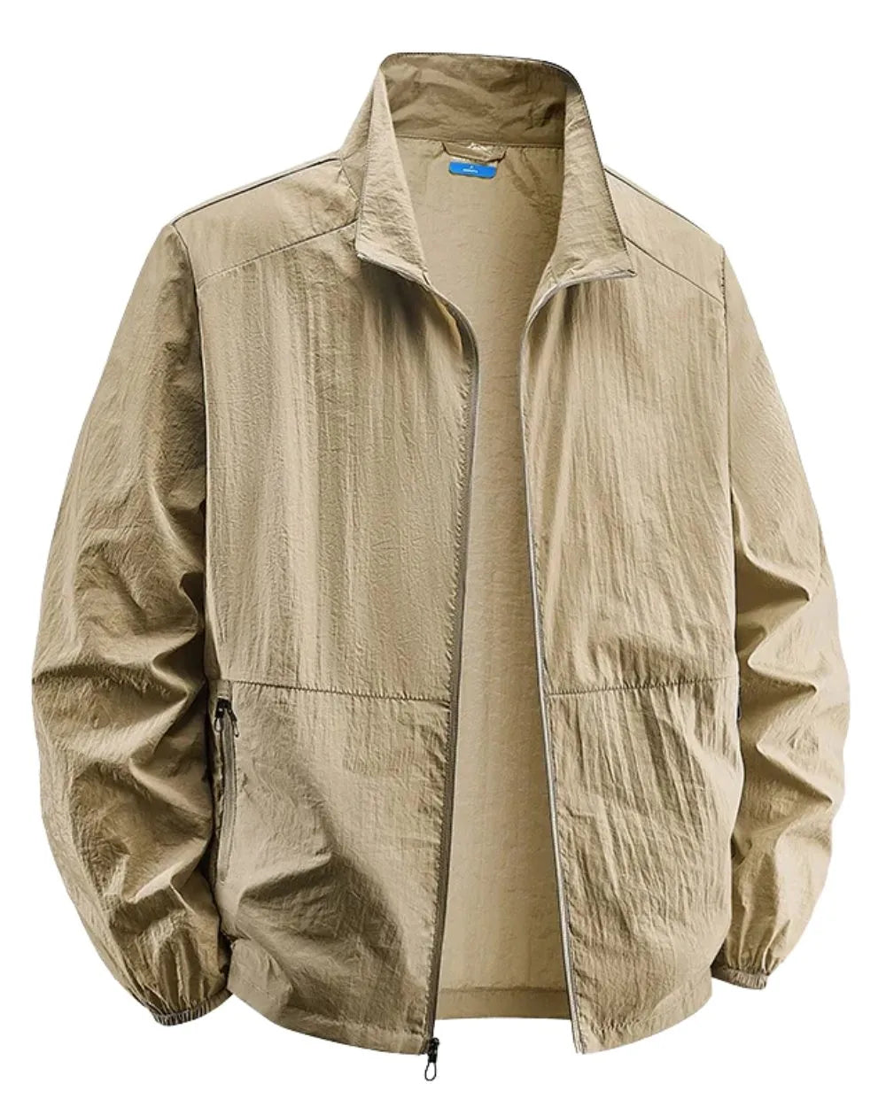 Men's Zip-Up Lightweight Textured Jacket