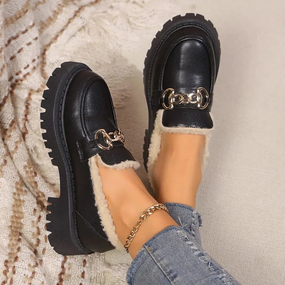 Paulien Women's Platform Loafers with Fleece Lining