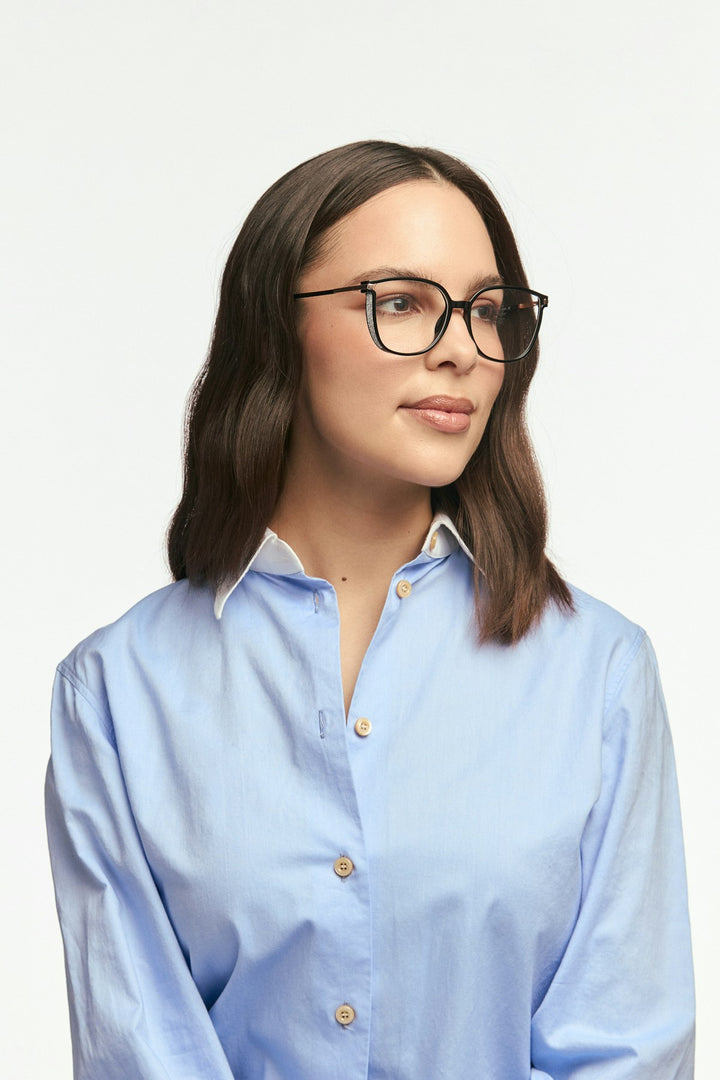 Linen button-down shirt - Sky Blue