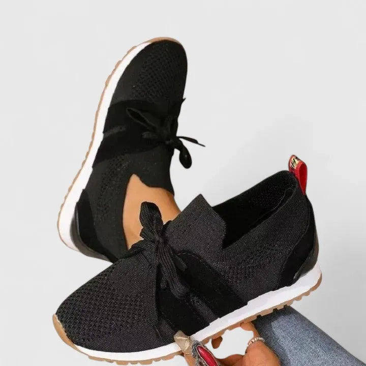 Qadira Women's Lace-Up Knit Sneakers