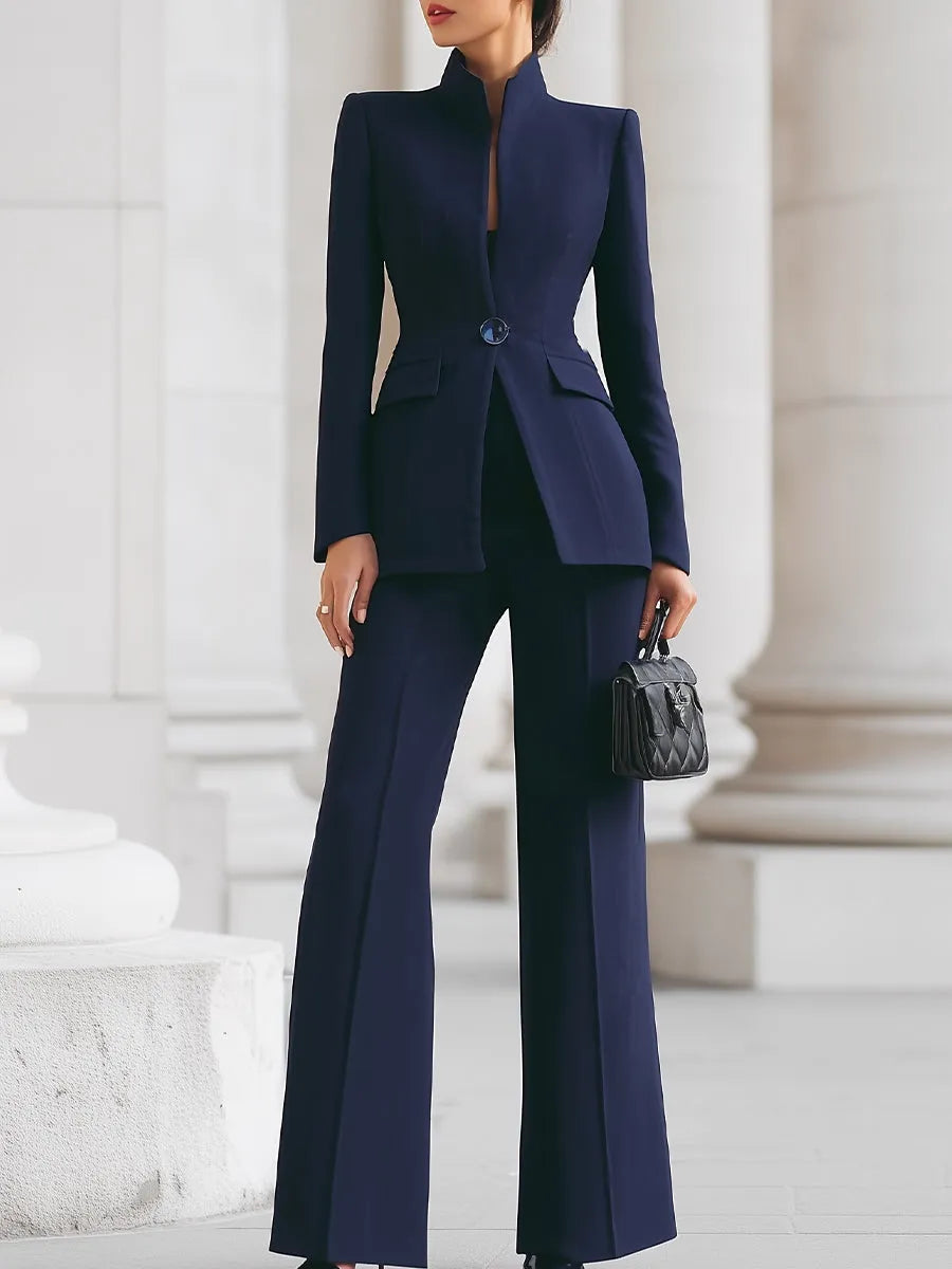 Silvana Women's Long Sleeve Blazer Pants Set
