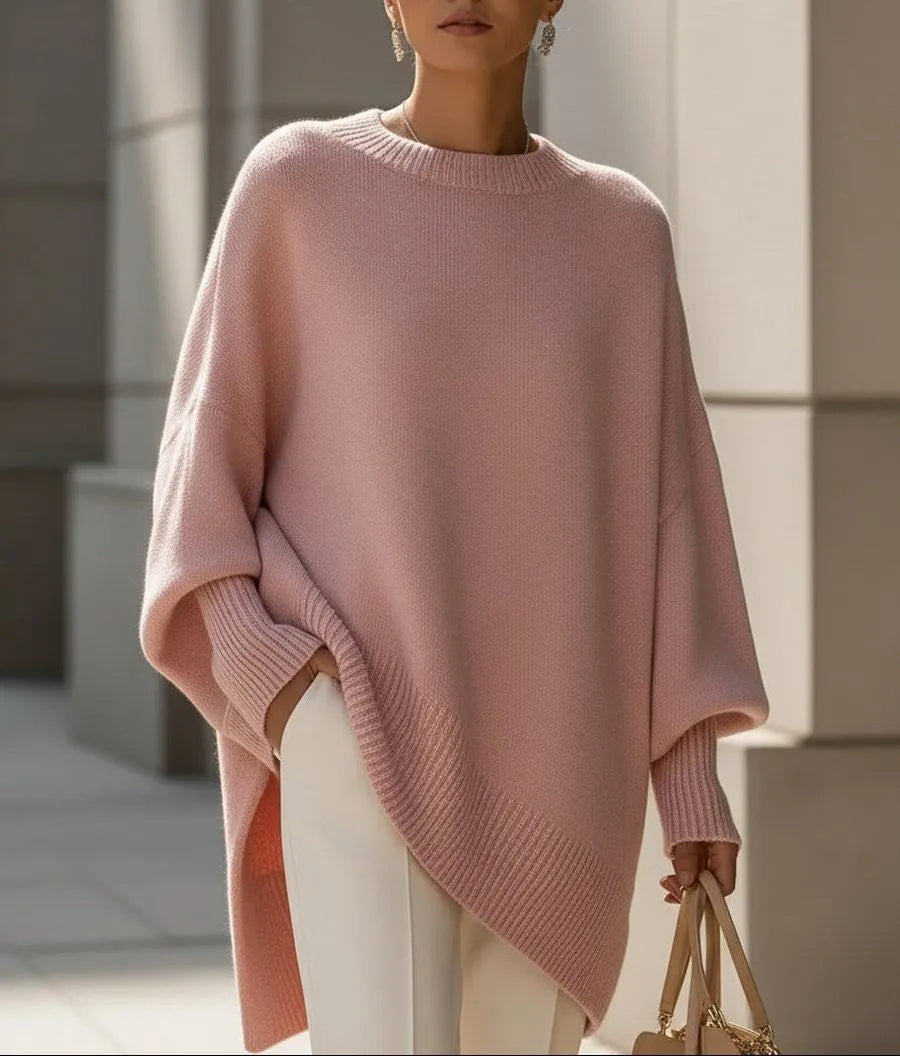 Tamia Women's Ribbed Knit Longline Pullover