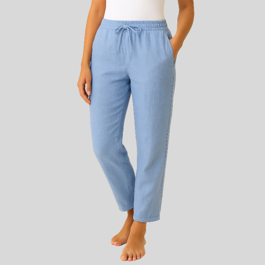 Effortless Elegance Linen-Blend Trousers for Women