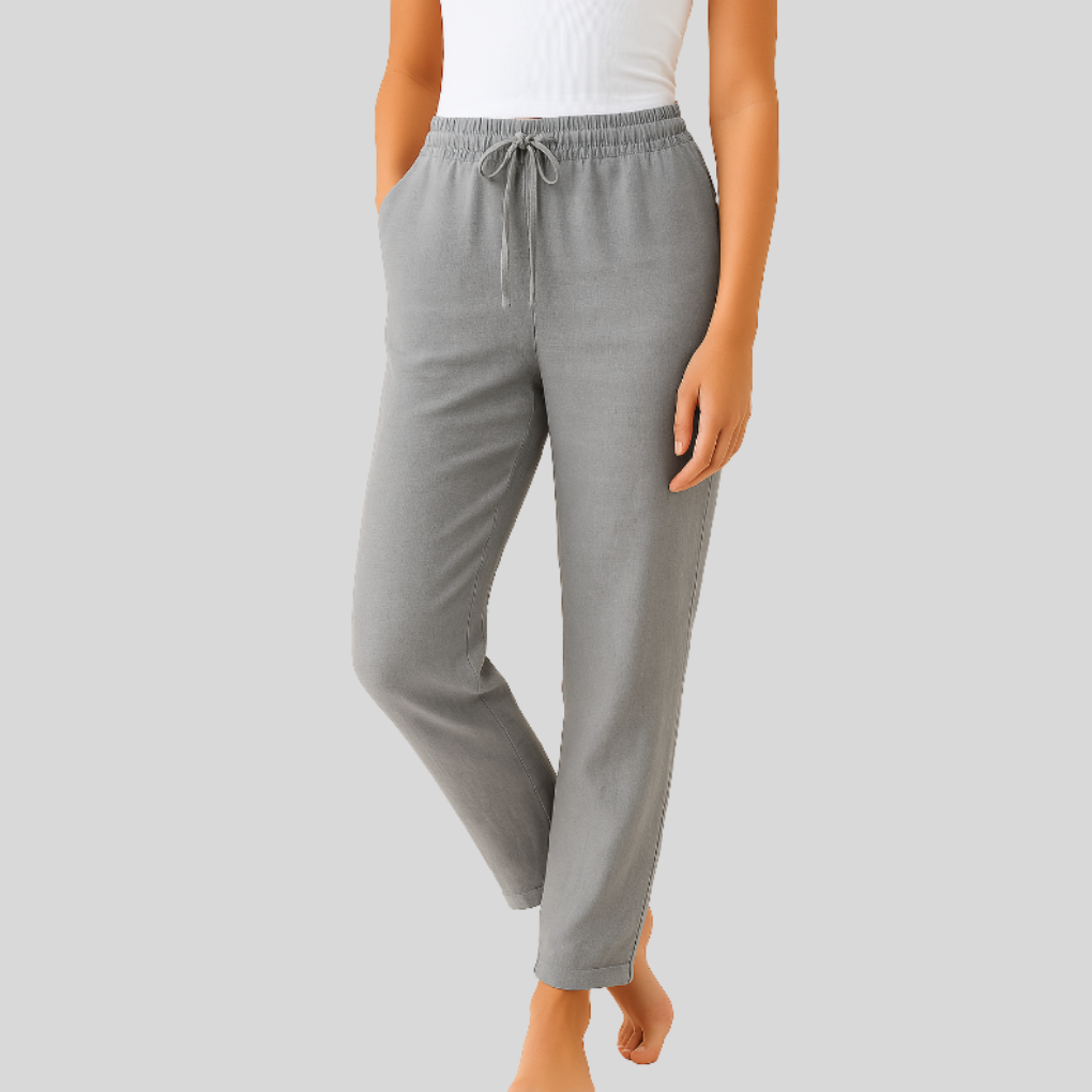 Effortless Elegance Linen-Blend Trousers for Women