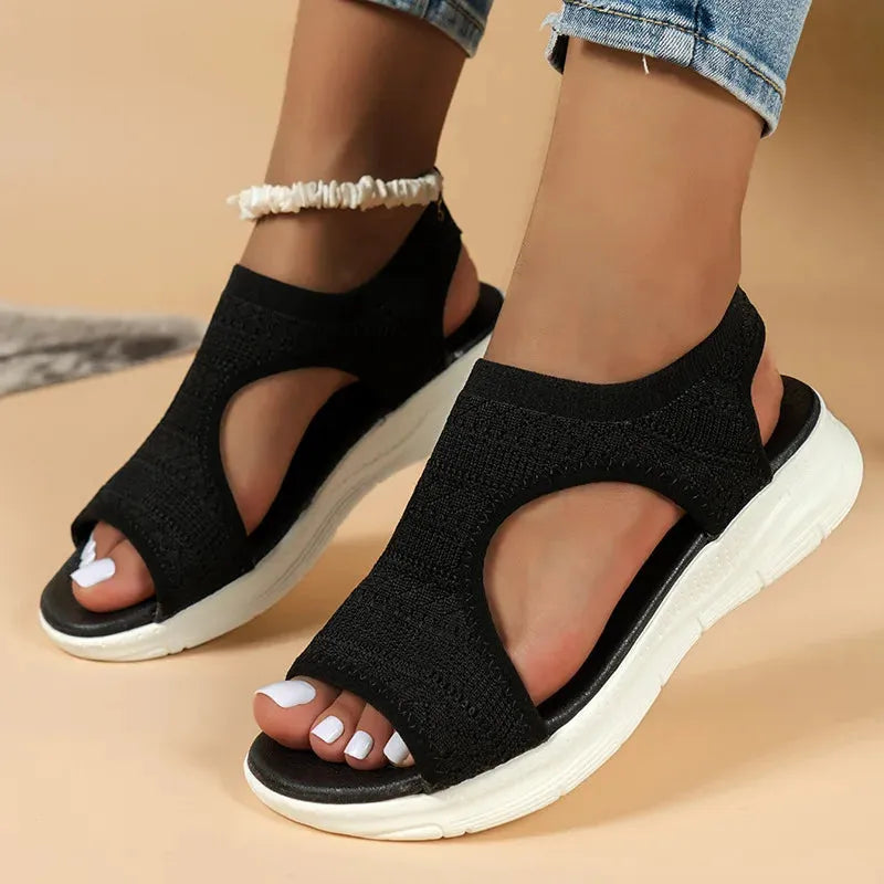 Valentina Women's Knit Open Toe Sport Sandals
