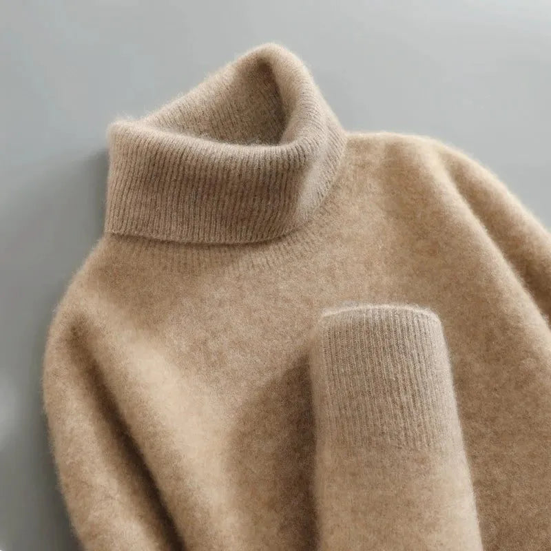 Women's Ribbed Knit Turtleneck Sweater